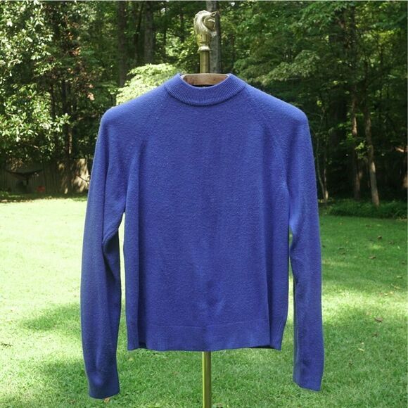 Karen Scott Purple Mock Neck Knit Slim Pullover Sweater - Picture 1 of 6